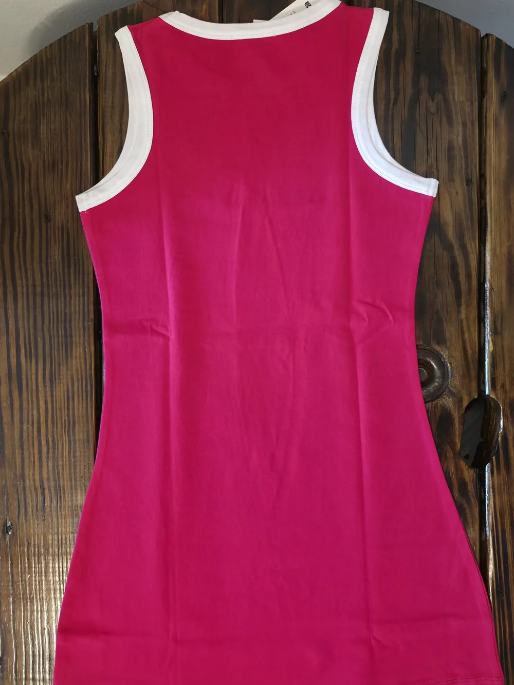 ALO Yoga Girls Hot Pink Tank Dress with White Trim (XS)